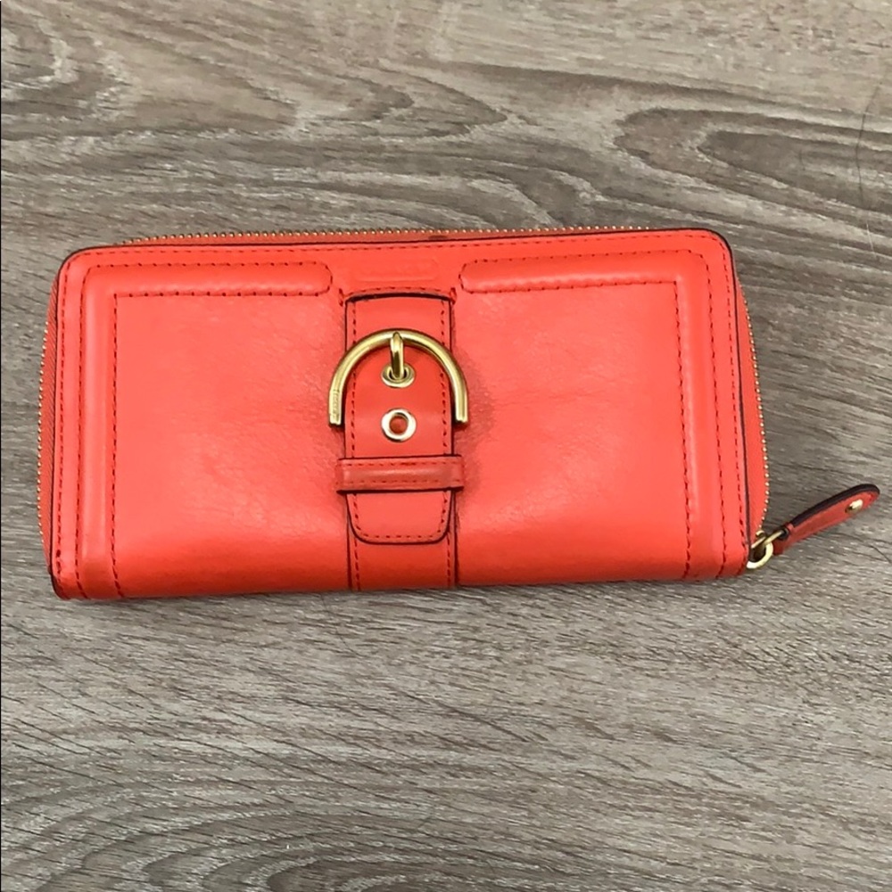 Authentic Coach zip around Wallet